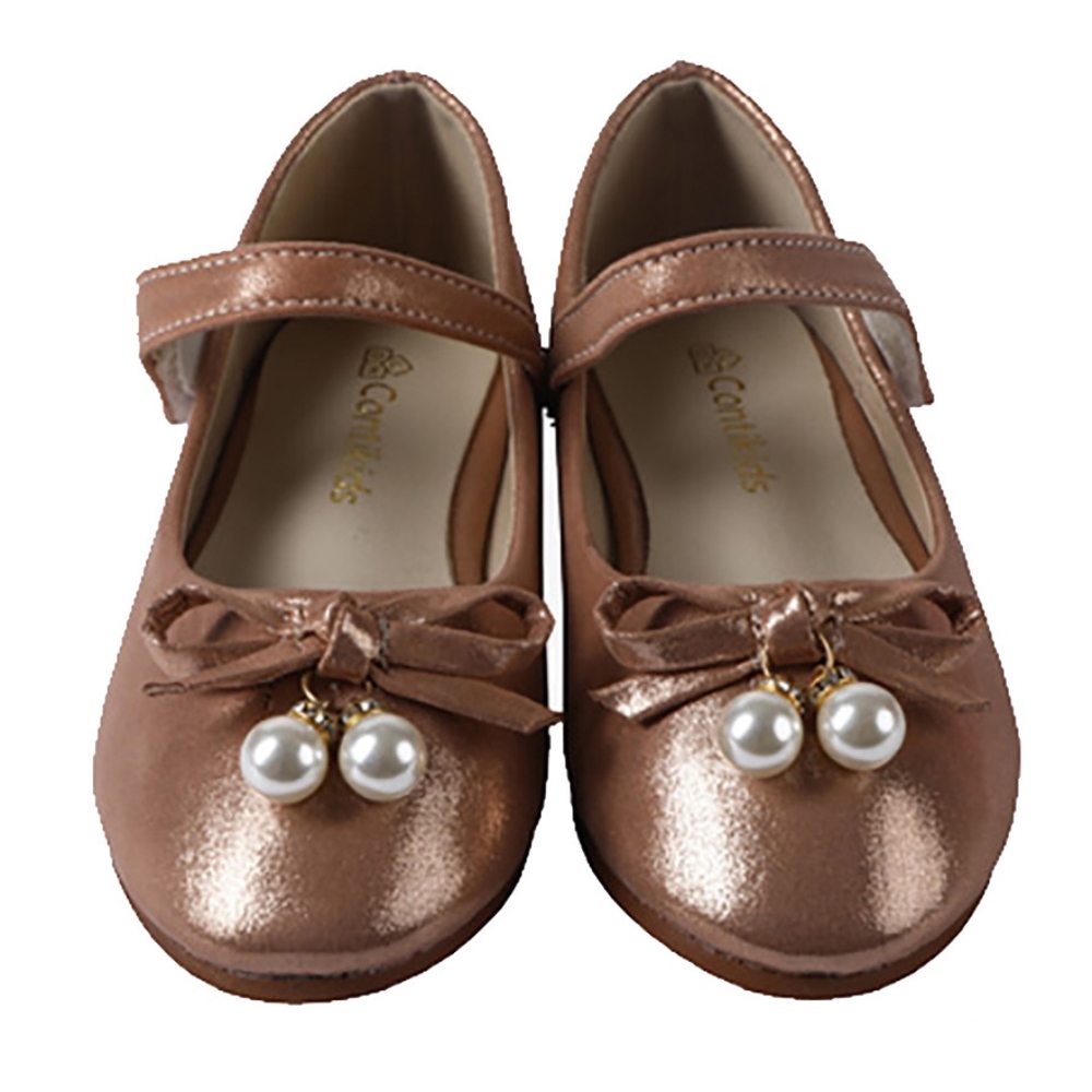 Toddler/Little Kid Girls Mary Jane Gold Flat Shoes